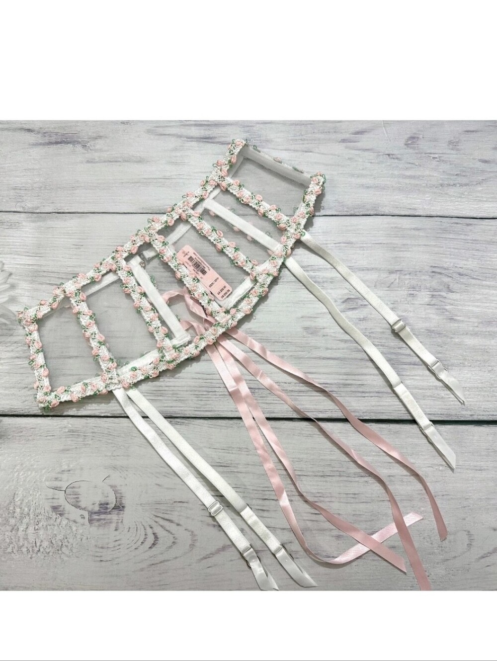Victoria's secret dream Angel's secret garden garter belt waist cincher M/L